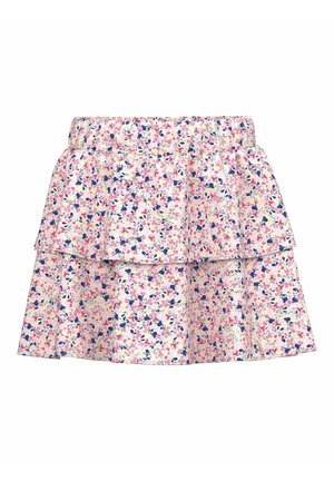 VINAYA - Pleated skirt - white alyssum printflower