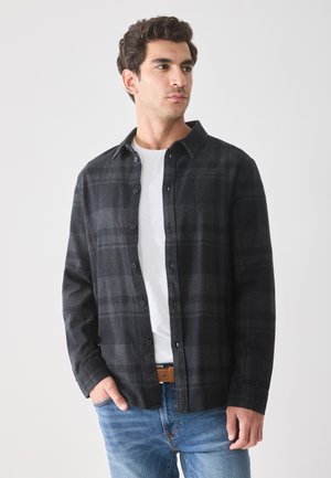 Button down-skjorte - black/grey