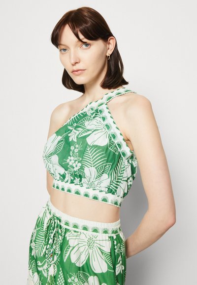 Farm Rio MACAW ELEGANCE CROP - Top - off-white