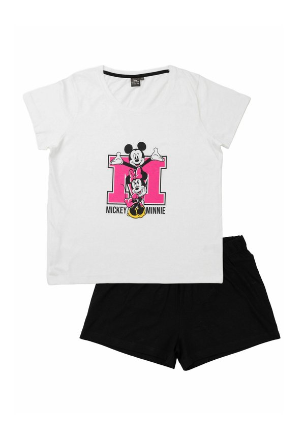 MINNIE MOUSE SET KURZARM - Pyjama - weiß schwarz