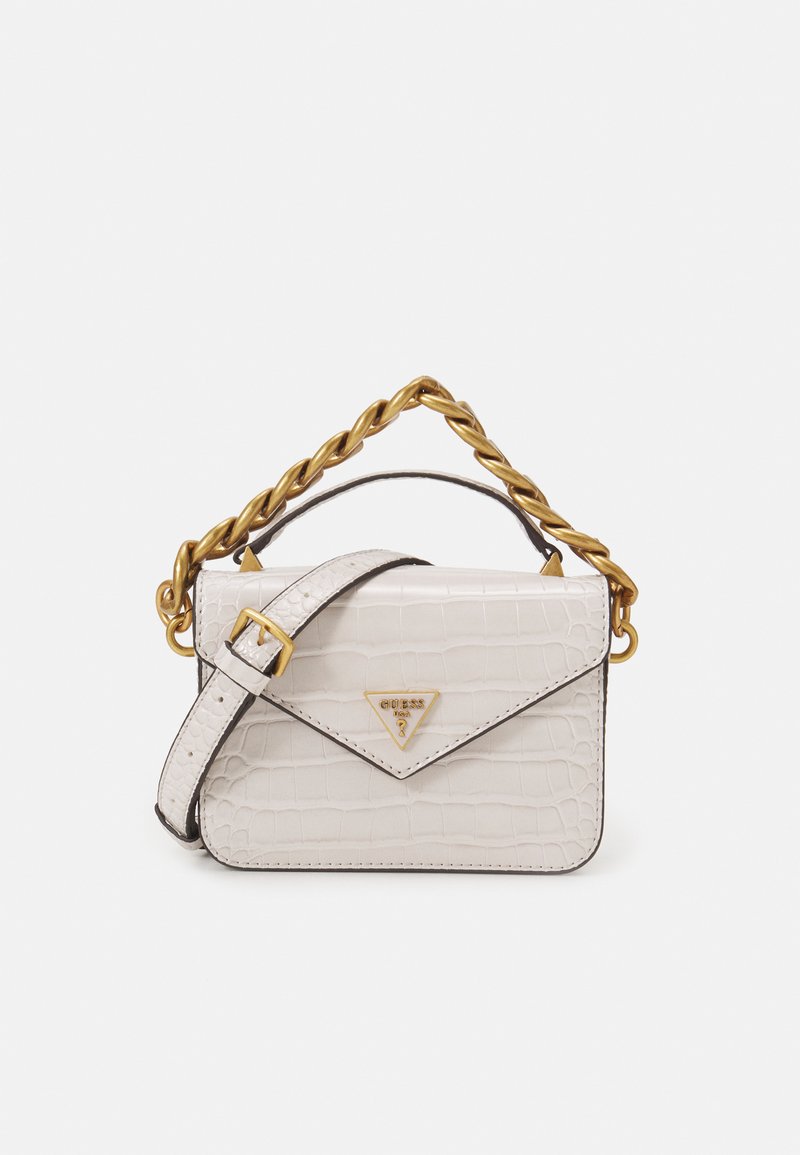 Guess RETOUR MINI TOP HANDLE FLAP Bolso de mano weiß/crema Zalando.es