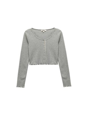 Koton SLIM CROP  - T-shirt à manches longues - grey