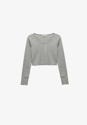 Koton SLIM CROP - Long sleeved top - grey
