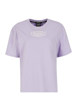 Svetlofialové bavlnené tričko s krátkymi rukávmi a okrúhlym výstrihom. Na prednej strane sa nachádza biele oválne logo "Von Dutch Originals".