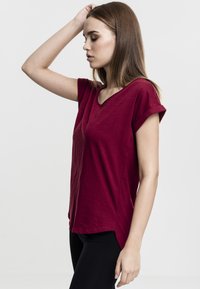 Urban Classics SLUB TEE - Pamata T-krekls - burgundy