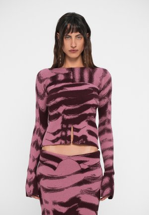 TIGERS EYE LONG SLEEVE - Pulover - pink/bordeaux