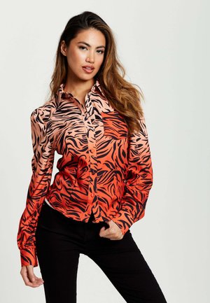 Button-down blouse - red