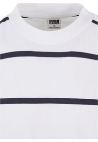 Urban Classics OVERSIZED SLEEVE MODERN STRIPE - T-shirts med print - white navy