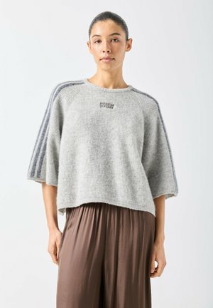 VITOW - Striktrøje - gris clair chine