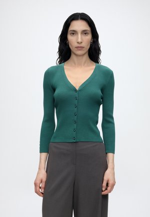 ANDIATA STACIE CARDIGAN - Kardigan - teal green