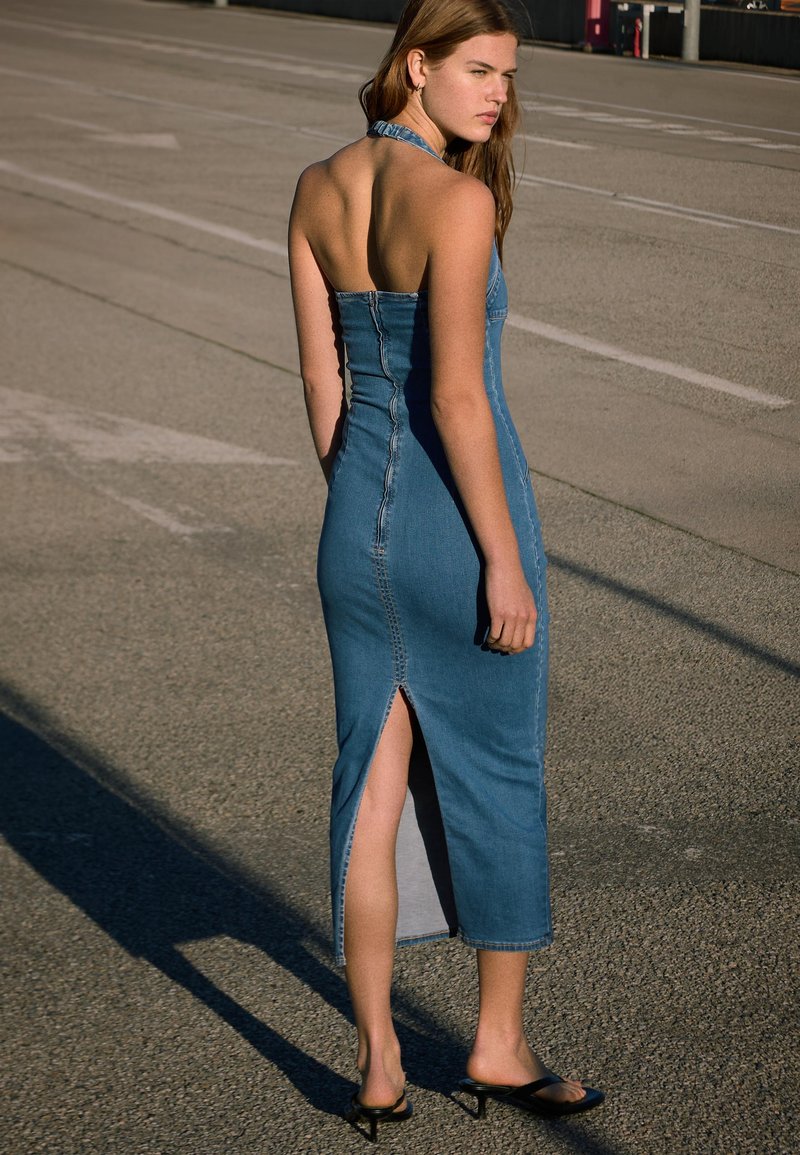 bershka denim dress Denim mini dress - Women