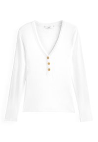 Next HENLEY BUTTON - Pikkade varrukatega topp - white