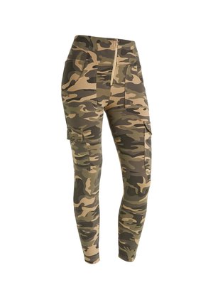 STILE CON VITA ALTA IN CAMO - Pantaloni cargo - marrone mimetico