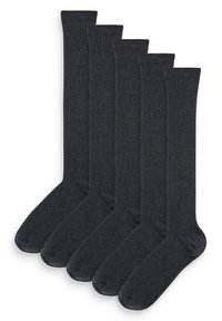 5 PACK - Calcetines hasta la rodilla - grey ribbed