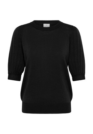 Kaffe, KALONE KNIT PULLOVER1/2 SL - T-shirt imprimé - black deep