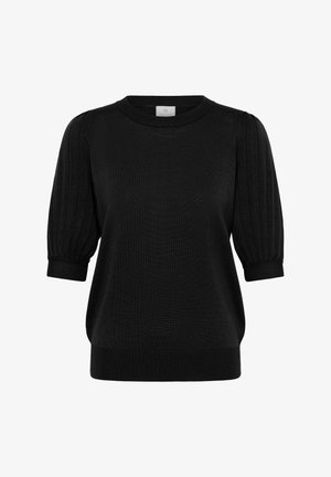 Kaffe, KALONE PULLOVER1/2 SLEEVELESS - T-shirt imprimé - black deep