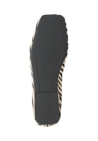 Scarpa con motivo a zebra e tomaia testurizzata nei toni del beige e nero, con suola flessibile in gomma nera e logo inciso. Taglia 40.