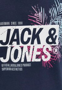 Jack & Jones PLUS SIZE LOGO - Print T-shirt - sky captain