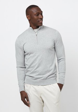 THE LUXURY BASIC HALF ZIP - Sweatshirt - light grey