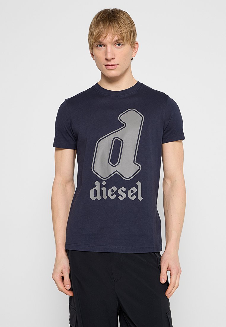 Diesel T-shirt print donkerblauw