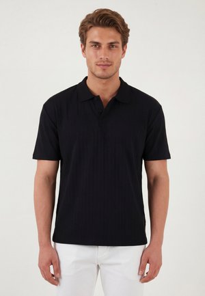 Lela & Buratti, LELA & BURATTI POLO T-SHIRT REGULAR FIT - Polosärk - black