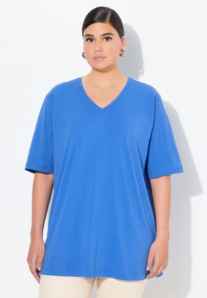 Ulla Popken PLUS SIZE  V NECK TEE  - Basic T-shirt - peacock blue