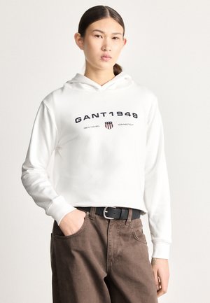 GRAPHIC HOODIE - Hanorac - white