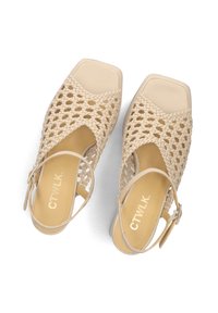 CTWLK ALAMA - Peeptoe hoge hakken - curty napa capuchino