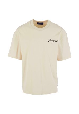 PEQUS CHEST LOGO  - T-shirts med print - cream