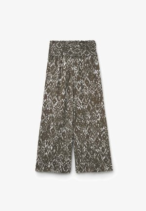 Tezenis, STITCHED-SMOCK CANVAS CROPPED - Stoffhose - green