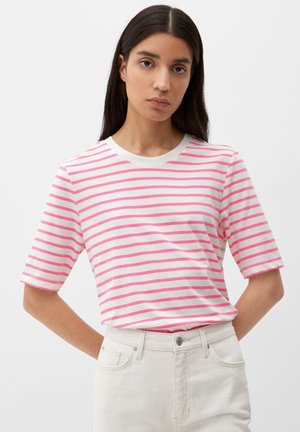 s.Oliver, STREIFEN MIT BLOCKING-DETAIL - T-Shirt print - rosa