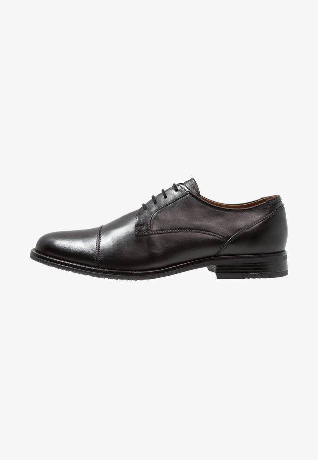 LEATHER - Eleganta snörskor - black
