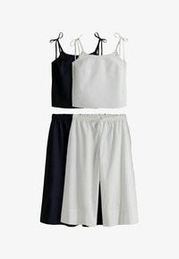 Selected, dark navy blue white