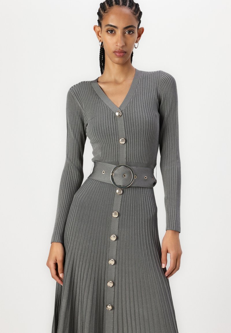 Guess Long Sleeve Reversible Zip Front Dress Vestito, Jet Black A, XS