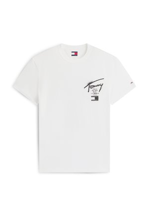 Tommy Jeans, SIGNATURE BACK LOGO JERSEY T-SHIRT - T-shirt imprimé - ecru