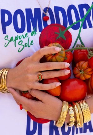 My Jewellery, CIAO RED RING - Bague - goud verguld stainless steel
