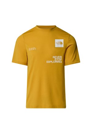 The North Face MOUNTAIN FOUNDATION COORDINATES TEE, - T-shirt med print - turmeric