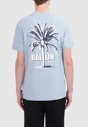 REGULAR FIT CREWNECK - Print T-shirt - blue grey
