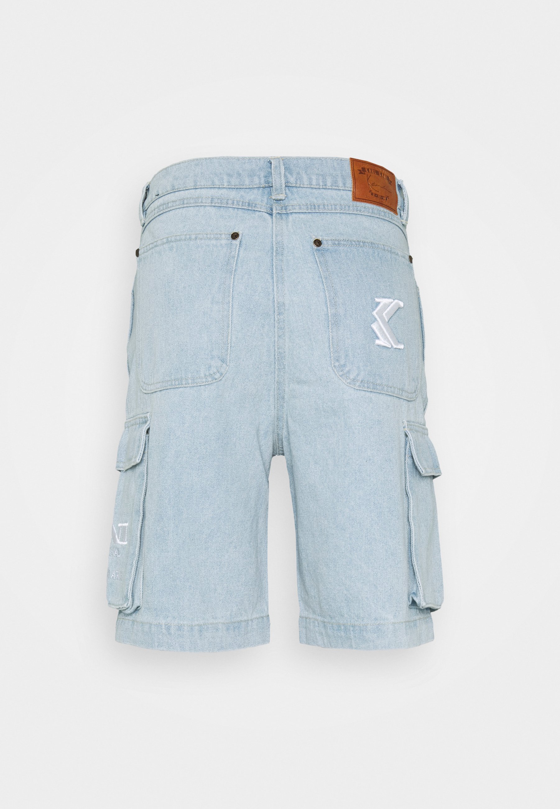 Karl Kani RETRO CARGO - Shorts di jeans - light blue/celeste - Zalando.it