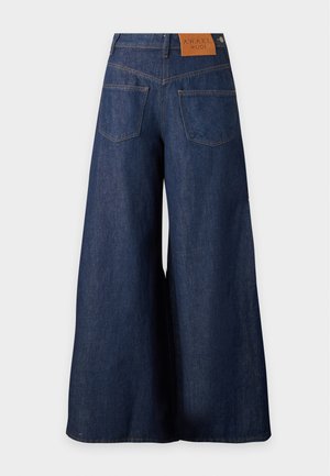 A.W.A.K.E. MODE, MIRROR WITH SIDE INSERTS - Wide Leg - blue