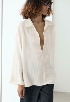 Massimo Dutti, FLOWING BLOUSE WITH SEAM DETAILS - Bluse - beige