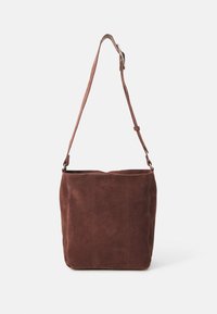 LEATHER - Umhängetasche - dark brown