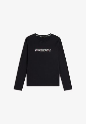 Freddy CON LOGO MACULATO - Maglietta a manica lunga - nero