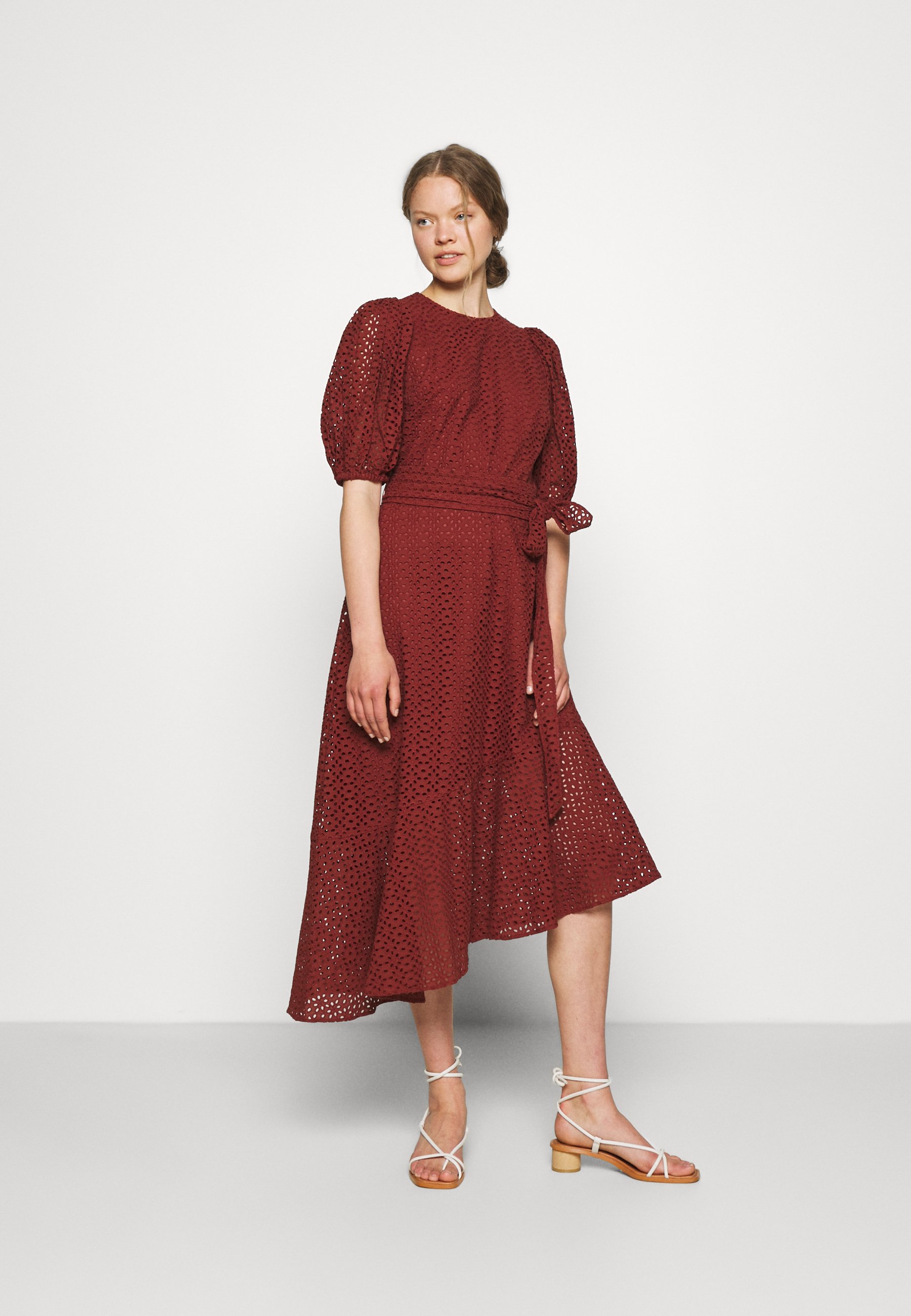 Ted Baker Belllaa Day Dress Dark Orange Bordeaux Zalando Co Uk