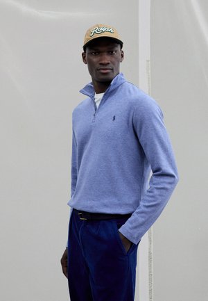 LONG SLEEVE HALF ZIP - Ikdienas džemperis - lattice blue heather