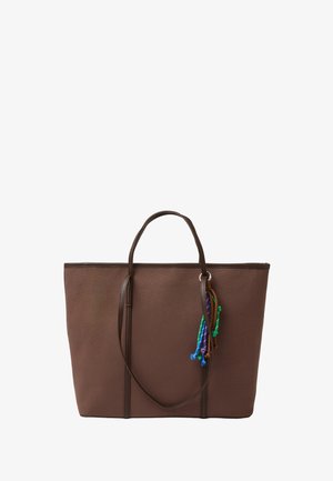 OVS, REGULAR FIT SHOULDER BAG WITH COLOURFUL DETAILS - Shopper - chocolate brown