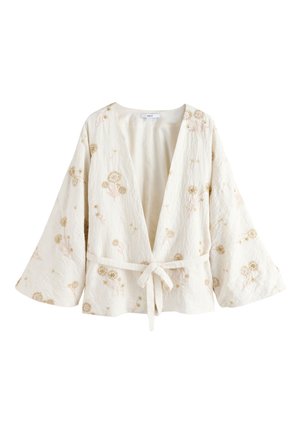 Next, REGULAR FIT - EMBELLISHED TIE WAIST COVER-UP . - Lichte jas - ecru floral