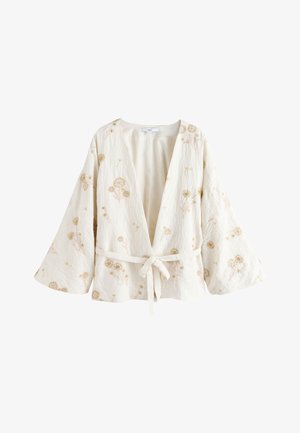 Next, REGULAR FIT - EMBELLISHED TIE WAIST COVER-UP . - Lichte jas - ecru floral