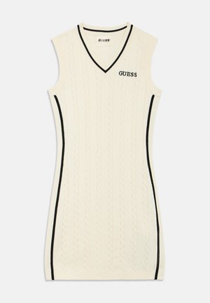 Guess SWEATER DRESS MINI - Strickkleid - dove white