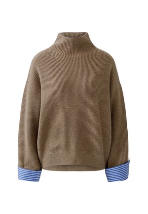 Oui, PULLOVER - Strickpullover - taupe melange